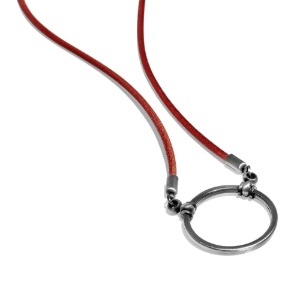 ※소비자판매용※[La loop](#577RE)Leather with Antique Silver - Red